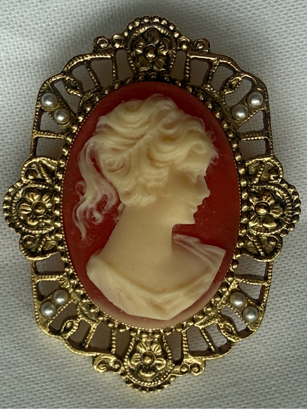 Cameo brooch vintage - Picture 2 of 15
